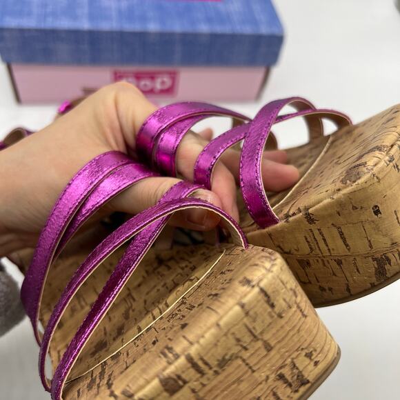 Pop Womens Admission Heeled Sandals Pink Fuschia Size 8M - Picture 12 of 16